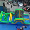 Carrera de Obstáculos Inflable para Niños, Pista de Desafío Físico, Acolchado Suave de Seguridad, Inflado Rápido