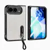 Adequado para capa de celular dobrável iPhone Duo, com cordão, design à prova de quedas e protetor de tela e suporte integrados