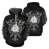 Sudadera con capucha y estampado digital 3D de tatuaje vikingo, la más vendida en AliExpress, para hombre de Europa y América.