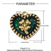Avión Transfronterizo Forma de Corazón Trébol de Cuatro Hojas DIY Colgante de Acero Inoxidable Pulsera de Fresa para Mujer Collar Colgante de Joyería de Acero de Titanio