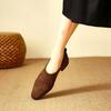 Zapatos Retro de Gamuza Estilo Francés para Mujer, Modelo Nuevo Otoño 2026, Mocasines Planos Slip-On de Tacón Bajo
