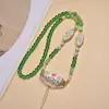 Colgante Thangka Dorado de Colores Pintado a Mano Zorro de Nueve Colas Hada Zorro Thangka de Tara Verde Collar Amuleto de Buda Portátil Venta al por Mayor