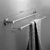 Estante para toallas de acero inoxidable 304, instalación sin taladro, estante de almacenamiento para baño, barra para toallas de baño, accesorios de baño