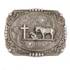 Varias Hebillas Lisas de Aleación de Zinc Hebilla de Cinturón de Cuero de Vaca Bronce Estilo Vaquero Occidental Hebilla de Placa de Aleación Accesorios para Cinturón Caballo y Vaca