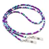 Cadena para gafas cadena colgante correa antideslizante para gafas cordón para gafas de lectura cadena de cuello colgante de color cordón colorido anticaída verde morado