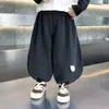 Pantalones de Otoño para Niños 2026 Nuevos Joggers Sueltos Elegantes Estilo Coreano Versátiles Pantalones Harem Moda Infantil Pantalones Largos
