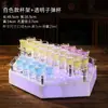 Soporte para Copa de Cóctel Arcoíris Brillante, Estante para Copas de Cóctel de Vidrio Esmerilado, Juego de Copas de Cóctel para Bar
