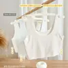Sujetador de seda de hielo sin costuras para niñas en etapa de desarrollo, lencería para adolescentes, copas fijas, camisola transpirable para estudiantes de secundaria y preparatoria