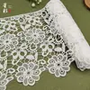 Material de acabamento em renda solúvel em água de seda leitosa branca para roupas DIY, acessórios de bainha de saia e acessórios de tecido personalizados