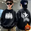 Moletom infantil para primavera e outono 2026 novo modelo, top casual infantil versátil de manga longa soltinho