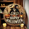Decoración Colgante de Escena de Atmósfera para Puerta y Ventana de Madera para el Hogar Serie de Calabaza y Calavera de Halloween de Venta Caliente Transfronteriza