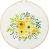 Bordado Lu Bordado à Mão DIY Bolsa de Material Pintura Decorativa Pendurada na Sala de Estar Transfronteiriça Descrição em Inglês Conjunto de Flores Vibrantes