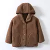 Casaco infantil de lã de cordeiro pai-filho adulto usável crianças médias e grandes outono e inverno com forro de fleece espessado novidade pode ser enviado em nome