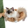 Nido para gatos con forma de pilar de cactus, árbol para gatos, tablero rascador integrado, juguete de chenilla para gatos, estante de escalada de madera maciza para gatos