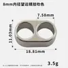 Hebilla ajustable de doble agujero de 5-10 mm, herraje para cordón de teléfono de aleación de zinc, tope de cordón, telescopio metálico de dos vías