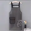 Nuevo delantal transparente impermeable resistente al desgaste lavable para cocina casera a prueba de aceite delantal de cintura ropa de trabajo para catering de mariscos