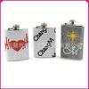 Termo de Acero Inoxidable 304 Transfronterizo con Diamantes, Portátil para Exteriores, Ruso, Diamante Vintage, Termo Plano para Licores de 6oz con Adornos de Diamantes
