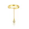 Anillo de Cadena Brillante de Plata de Ley S925 Forma de Anillo para Mujer Moda Personalizado Ins Anillo Ajustable Lujo Ligero Nicho