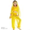 Linterna de manga larga para niños + pantalones giratorios traje de danza del vientre para niños traje de actuación de danza india para niños traje de actuación