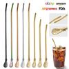 Cuchara de filtro desmontable para té, mate o zumo de acero inoxidable 304, con filtro para mezclar café