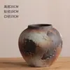 Jingdezhen Cerámica Retro Florero Maceta Jarra de Cerámica Gruesa Hecha a Mano Decoración para Sala de Estar Hogar Arreglo Floral Soporte para Suculentas