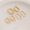 Aretes Ovalados en Forma de U Rellenos de Oro de 14 Quilates que Conservan el Color Aretes Franceses Colgantes Aretes Hechos a Mano para DIY Materiales para Accesorios de Aretes