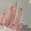 Armadura de mano sentido avanzado hecho a mano ins explosiones diamante roto mariposa uña piezas de uña al por mayor uñas portátiles