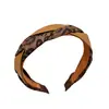 Diadema Tejida Nueva Estampado Leopardo Otoño e Invierno 2025 para Mujer, Diadema de Alta Gama, Pinza para el Cabello de Calavera Alta, Para Lavarse la Cara, Pinza para el Cabello, Coleta Versátil