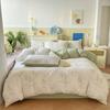Juego de Cama Jacquard de Hilo Doble Personalizado Transfronterizo de Cuatro Piezas, Algodón Xiaozhu de Tres Piezas, Ropa de Cama Fresca con Estampado Floral para Dormitorio de Estudiantes