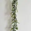 Fabricantes transfronterizos al por mayor planta artificial colgante de pared eucalipto ratán pared verde interior y exterior valla materiales para arreglos florales
