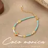 Joyería al por mayor: lapis lázuli natural, pulseras de perlas de lujo ligero de nicho, accesorios versátiles para niñas, joyería simple de alta gama