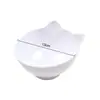 Cuenco Antideslizante Inclinado para Beber y Comer Gatos, Individual/Doble Cuenco, Cuenco con Orejas de Gato, Cuenco Grande para Agua, Cuenco con Patas Altas para Proteger la Columna Cervical, Doble Cuenco
