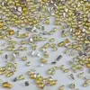 Decorações de broca para nail art de zircônia amarelo-dourado tamanho mini pequeno strass amarelo de fundo plano formato irregular unhas postiças clareadoras de pele decorações de broca para unhas
