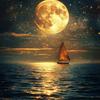 Exclusivo Transfronterizo Nuevo Pintura de Diamantes 5D Playa Luna Pintura Decorativa Hecho a Mano DIY Kit de Material de Diamantes Pintura de Diamantes Redondos