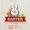Artesanías de Madera Transfronterizas Decoración de Pascua Pieza de Madera Colgante Tema de Fiesta Etiqueta Colgante Decorativa Etiqueta Colgante de Conejo de Dibujos Animados