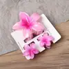 Pinza de Tiburón para el Cabello con Flor de Plumeria y Flor de Bauhinia, Estilo Vacacional para la Parte Trasera de la Cabeza de Mujer, Accesorio para el Cabello