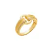 Anillo de hebilla de lingote de oro cepillado estilo vintage versátil para mujer, diseño de nicho, anillo abierto ajustable retro de lujo ligero