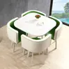 Juego Simple de Mesa y Sillas para Recepción, Mesa de Negociación, Mesa y Sillas para Recepción de Tienda de Uso Comercial, Mesa Redonda Pequeña para Oficina y Ocio