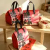 Bolsas térmicas para viagem, sacolas práticas para entrega de comida, sacos de embalagem descartáveis de tecido não tecido espessado com folha de alumínio, podem ser impressos com logotipos