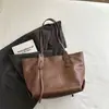 Bolso grande tejido vintage para mujer, nuevo bolso tote de moda coreana otoño 2026, bolso versátil de axila, bolso de hombro