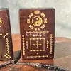 Colgante de Madera de Azufaifo Similar al Jade con Detalles Dorados, He Tu Lu Shu, Ocho Trigramas del Cielo Anterior, Ocho Trigramas del Cielo Posterior, Colgante Taoísta de Madera de Azufaifo Lei