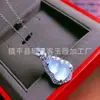 Nova Corrente de Clavícula com Pingente de Cabacinha Inlaid de Calcedônia Branca Estilo Chinês, Pingente de Cabacinha de Ágata, Pingente de Corrente de Clavícula de Jade