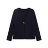 Exportación Transfronteriza Otoño 2025 Nuevo Estilo Europeo y Americano Moda Versátil Simple Casual Chaqueta Cardigan de Punto de un Botón