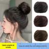 Bolsa de cabelo de rede para mulheres, com coque fofo de cabelo humano real, flor tridimensional de milho, anel de cabelo liso antigo, atacado