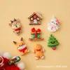 Novo Pingente Chaveiro Bola de Neve de Natal Transparente de Resina com Glitter Acessórios para Joias DIY Materiais Atacado