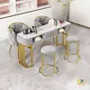 Escritorio y silla para uñas de lujo ligero, juego de estilo japonés para dos personas, escritorio plegable económico para uñas y silla, juego