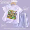 Plantas vs.. Conjunto de Verano Zombies Malla Deportiva Infantil Nueva Camiseta de Secado Rápido para Niños y Niñas Transpirable Ropa para Casa