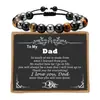 Pulsera para Hombre Transfronteriza Pulsera de Piedra Ojo de Tigre Obsidiana Magnética Triple Protección Pulsera Trenzada Ajustable Joyería para la Mano