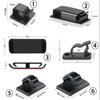 Clips Adhesivos para Cables sin Taladro, Clips Adhesivos para Cables, Clips de Fijación para Tiras de Luces LED, Sujetadores Adhesivos para Cables, Clips de Plástico