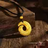 Pingente Estilo Antigo Banhado a Ouro para Homens e Mulheres, Pingente da Paz que Muda de Cor, Item de Presente